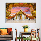 Marble Temple at Sunset Wall Art