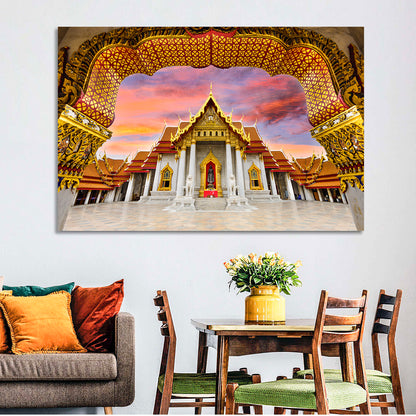Marble Temple at Sunset Wall Art