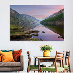 Glendalough Upper Lake at Dusk Wall Art