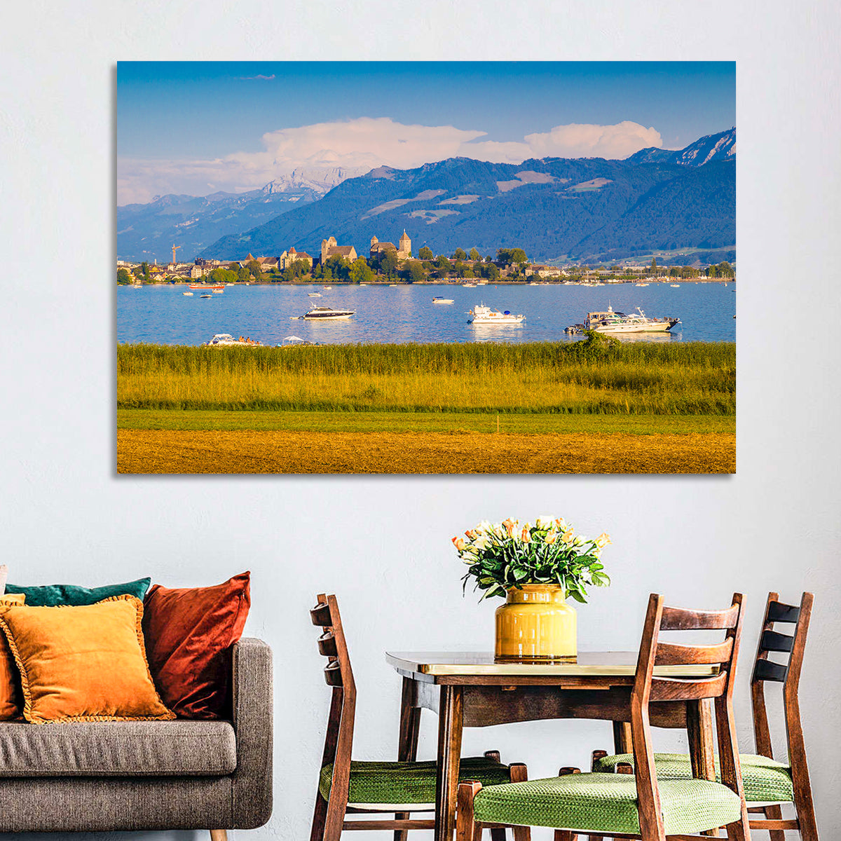 Rapperswil Castle Over Lake Zurich Wall Art