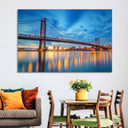 Benjamin Franklin Bridge Twilight Wall Art