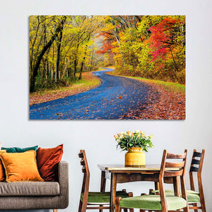 Wet Autumn Road Wall Art