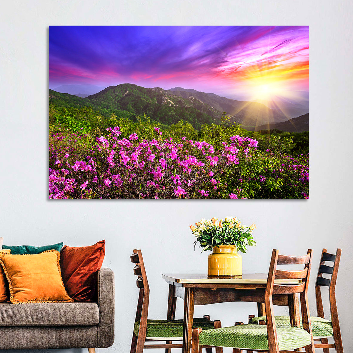 Hwangmaesan Mountain Sunset Wall Art