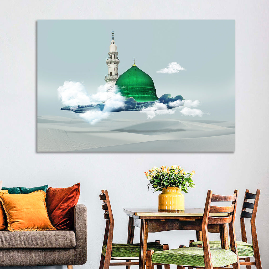 Green Dome of Al-masjid An-nabawi Wall Art