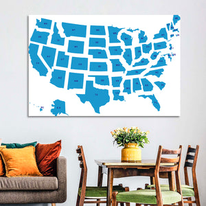 USA Map Wall Art