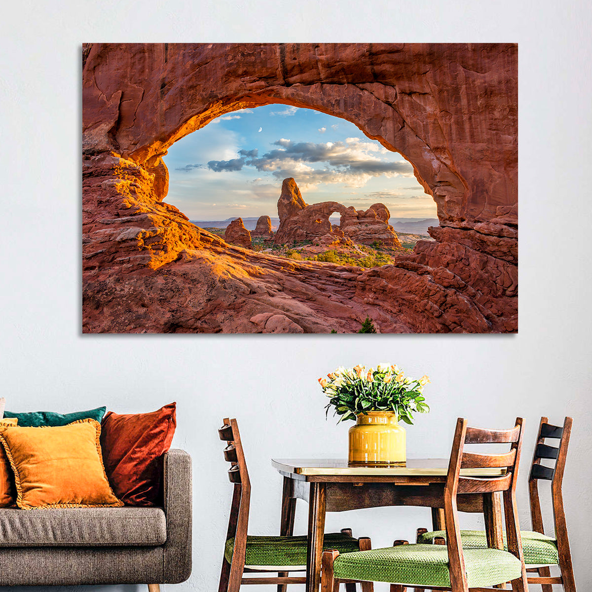 Turret Arch Through North Window Wall Art in a room, landscape