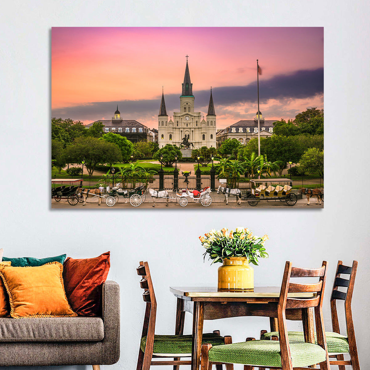 Jackson Square at Dusk Wall Art