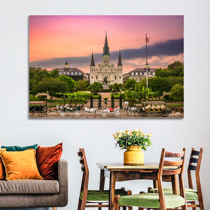 Jackson Square at Dusk Wall Art