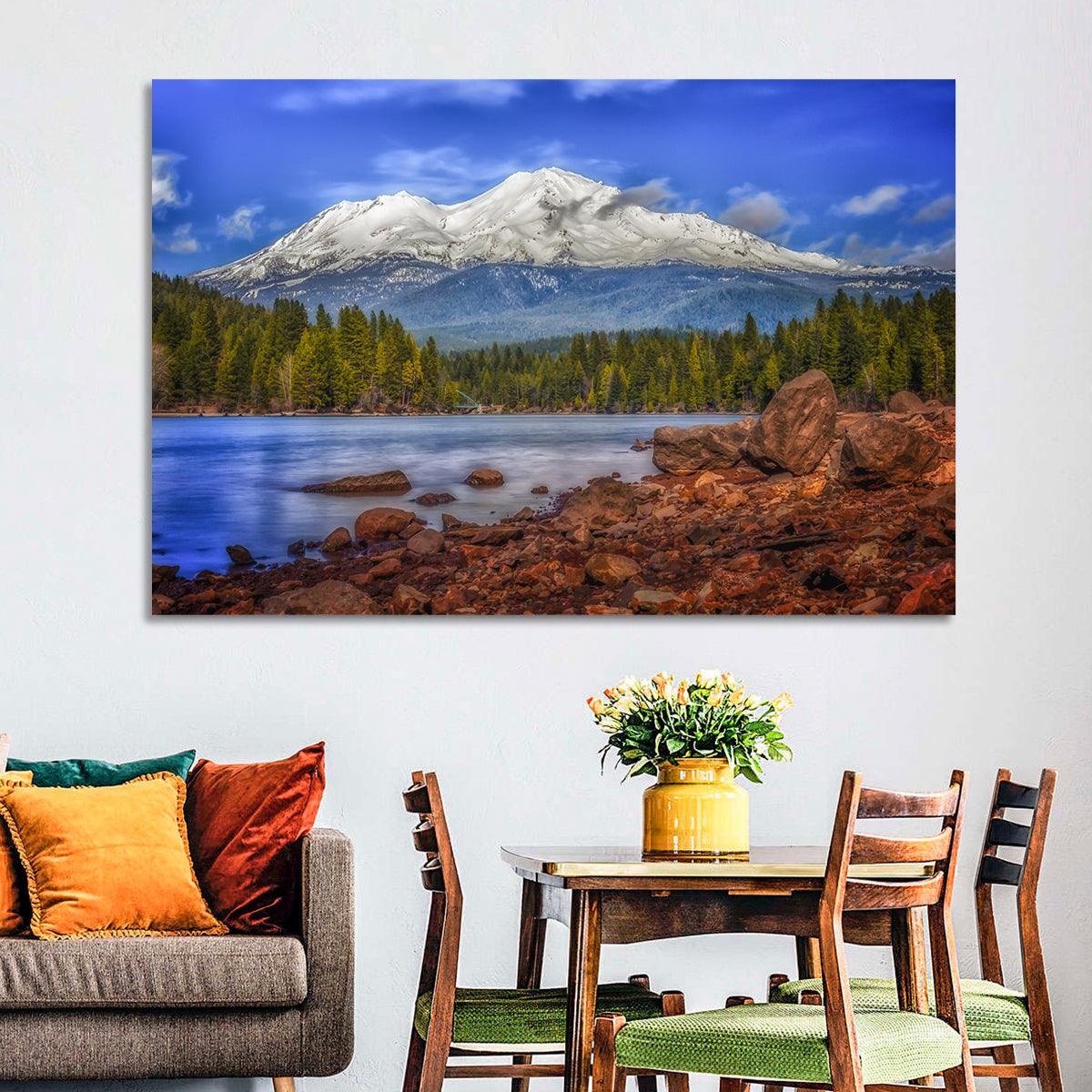 Mount Shasta Over Lake Siskiyou Wall Art