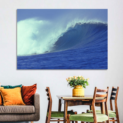 Deep Blue Barrel Wave Wall Art