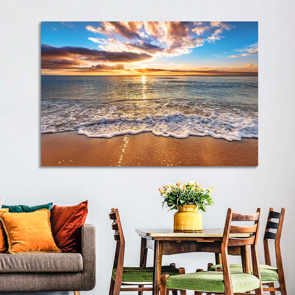 Golden Beach Sunrise Wall Art