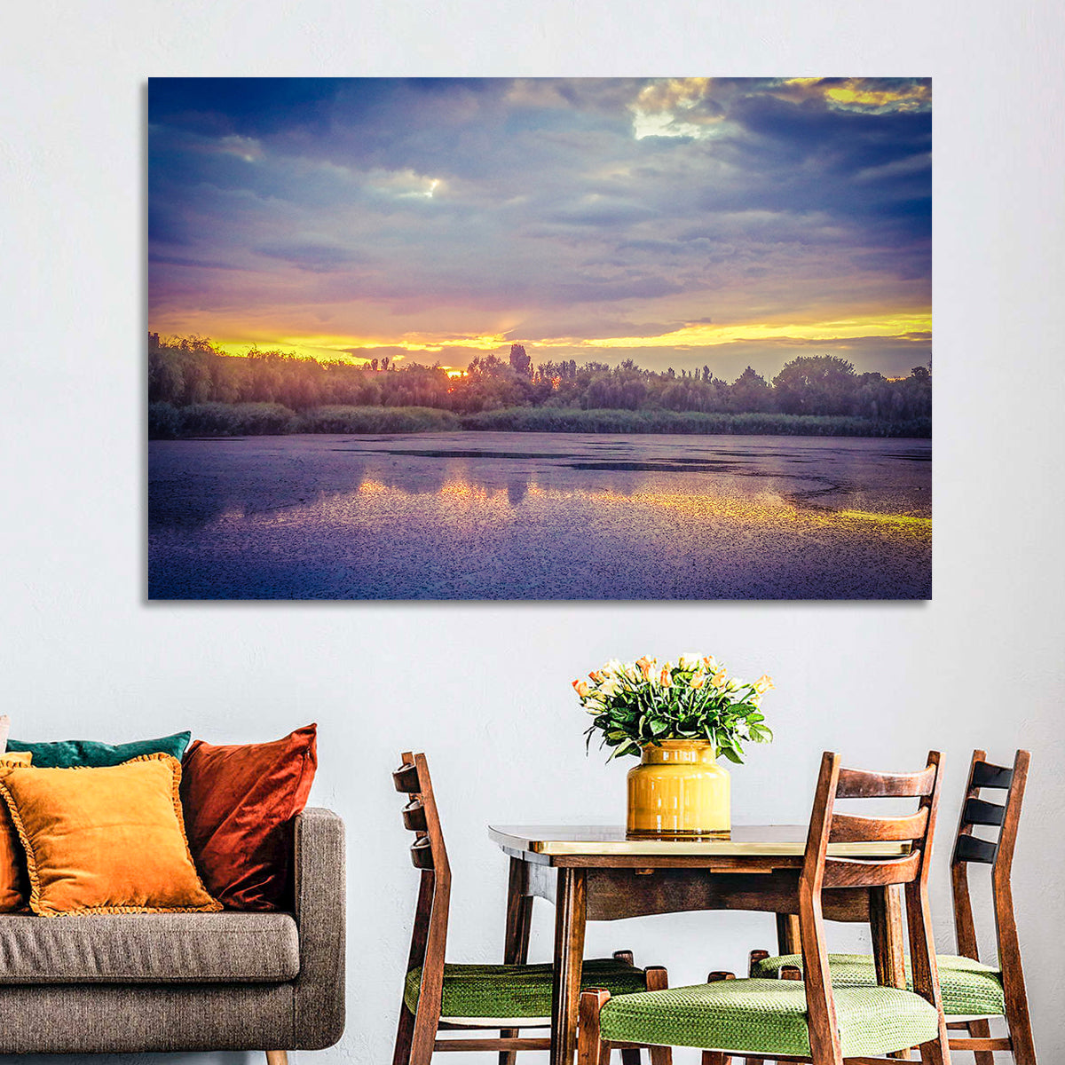 Danube Delta Golden Sunset Wall Art