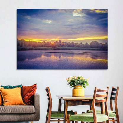 Danube Delta Golden Sunset Wall Art