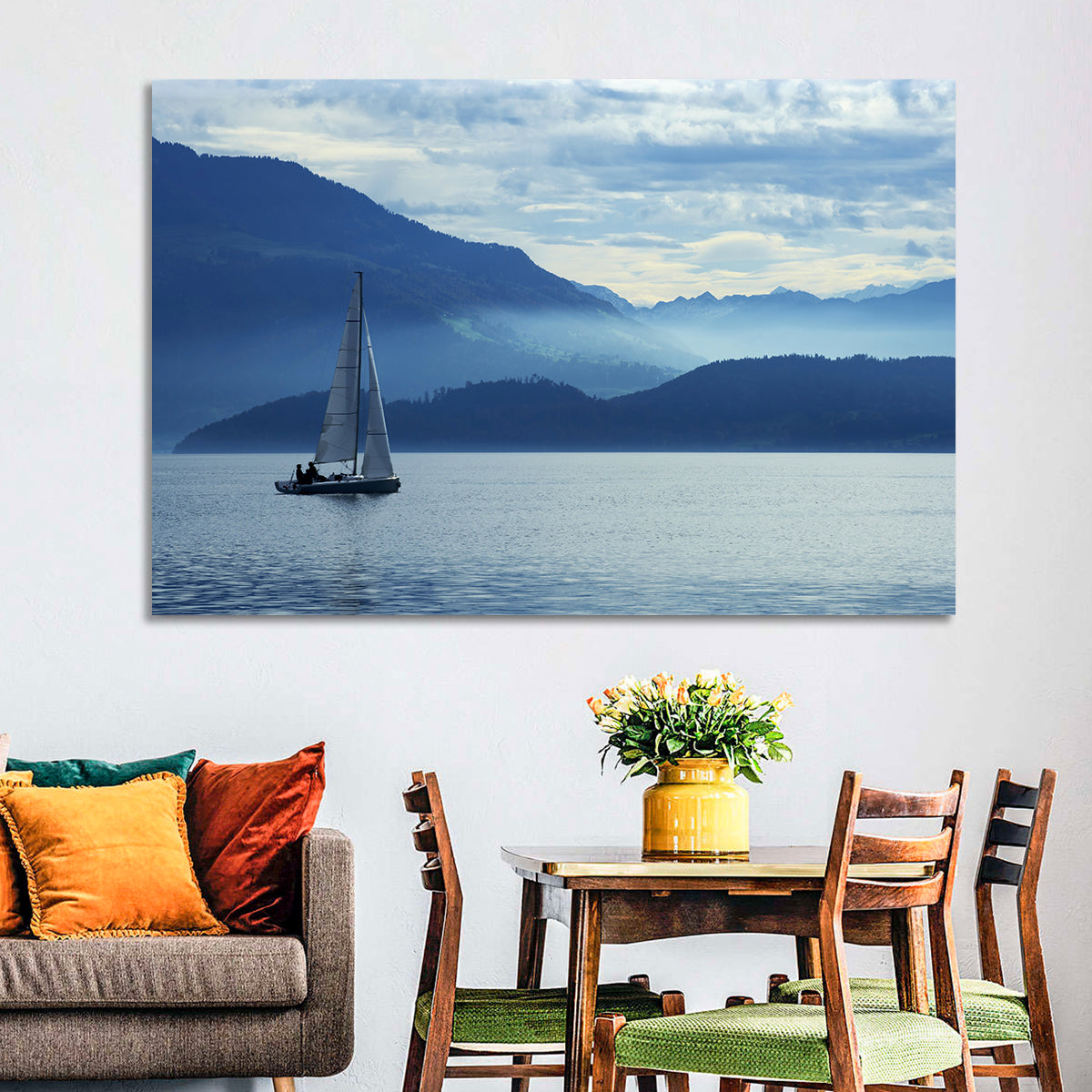 Lake Zug Sailing Wall Art