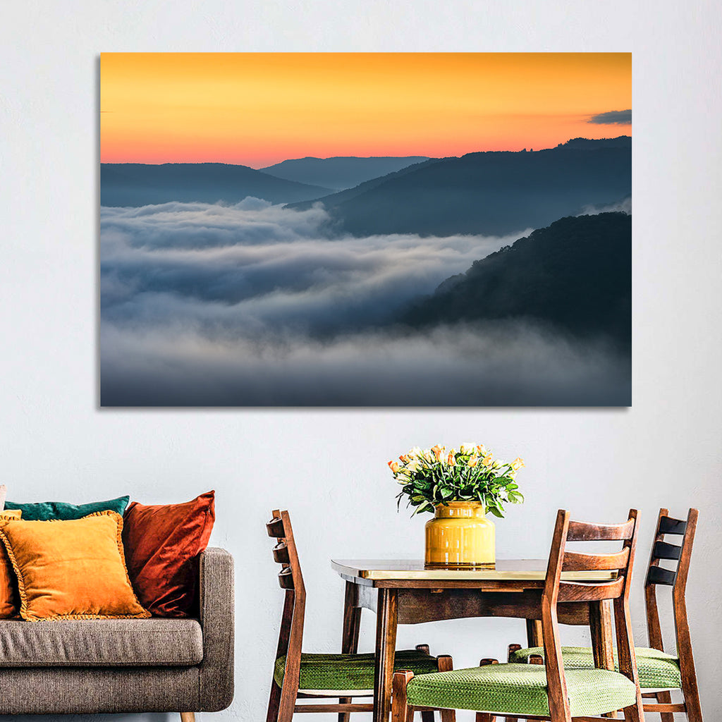 Foggy Mountains West Virginia Wall Art