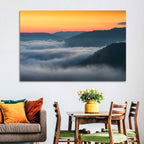Foggy Mountains West Virginia Wall Art