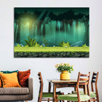 Enchanted Digital Forest Landscape Wall Art