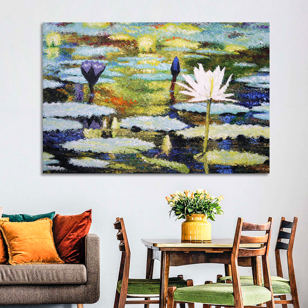 Impressionist Water Lilies Study Wall Art