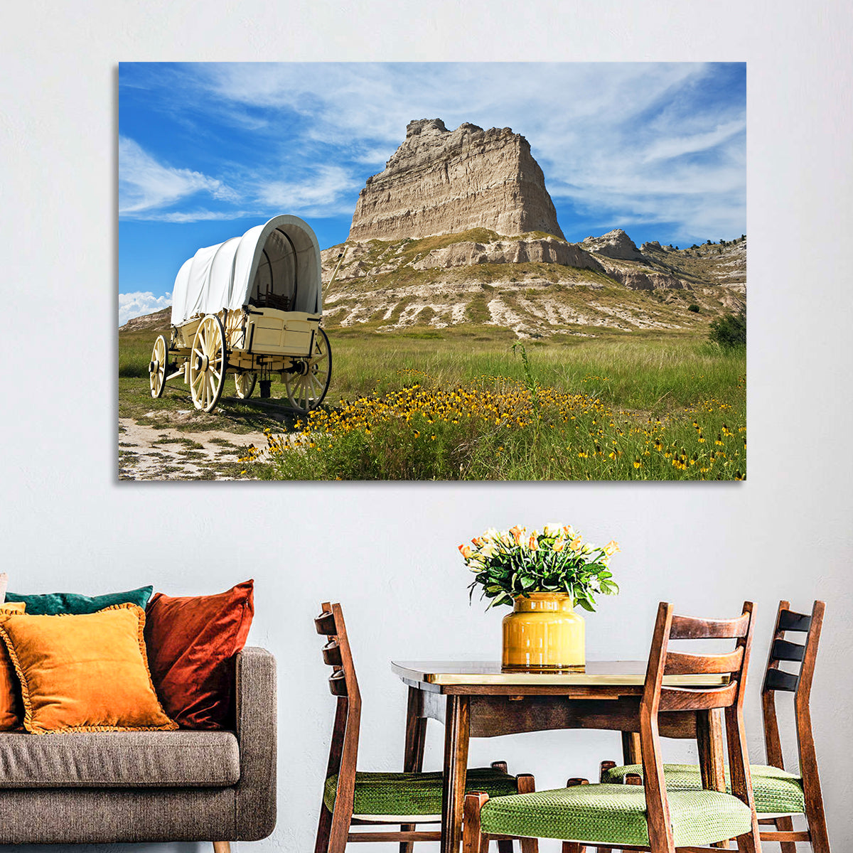 Scotts Bluff National Monument Wall Art in a room, landscape