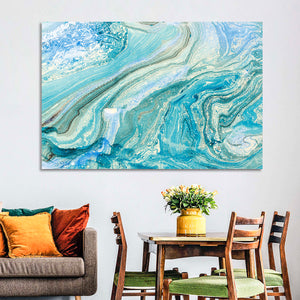 Flowing Gold Abstract Wall Art