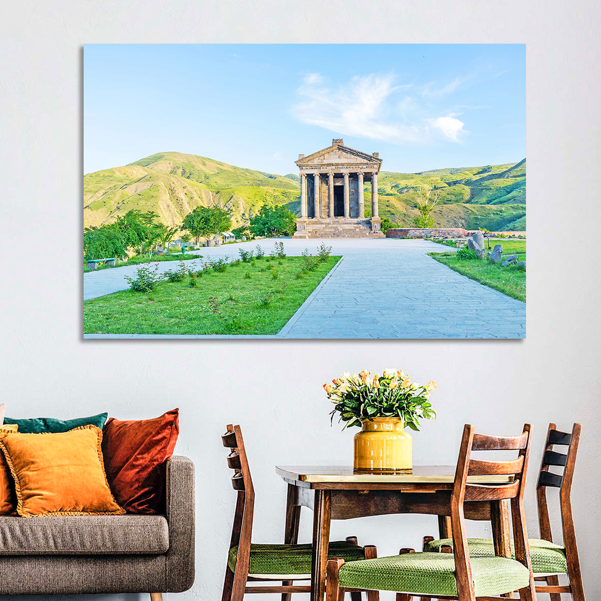 Temple of Garni, Armenia Wall Art in a room, landscape