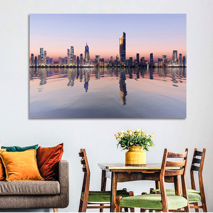 Al Hamra Tower Twilight Skyline Wall Art