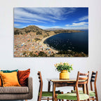 Copacabana Aerial Over Lake Titicaca Wall Art