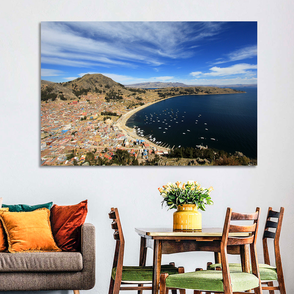 Copacabana Aerial Over Lake Titicaca Wall Art