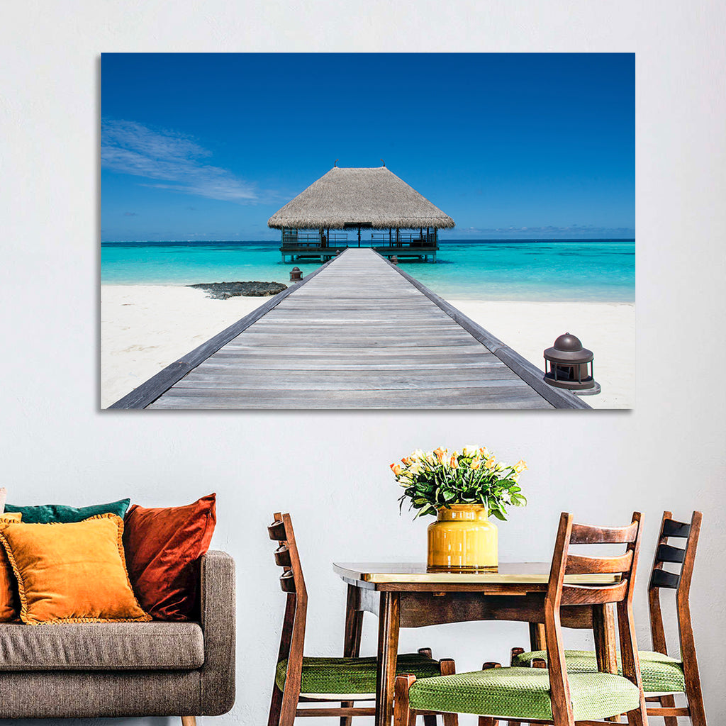 Maldives Turquoise Pier Wall Art