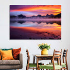 Lake Mcdonald Misty Sunset Wall Art