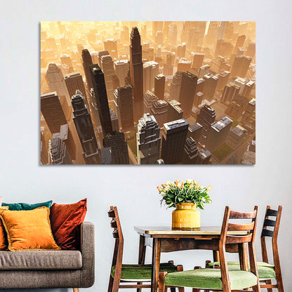 Arizona Skyscrapers at Golden Hour Wall Art