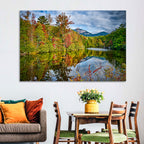 Lake Jocassee Autumn Reflection Wall Art