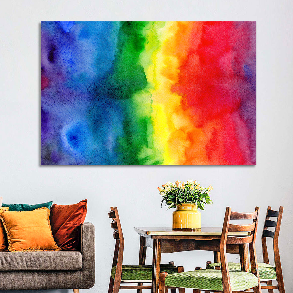 Watercolor Rainbow Gradient Wall Art