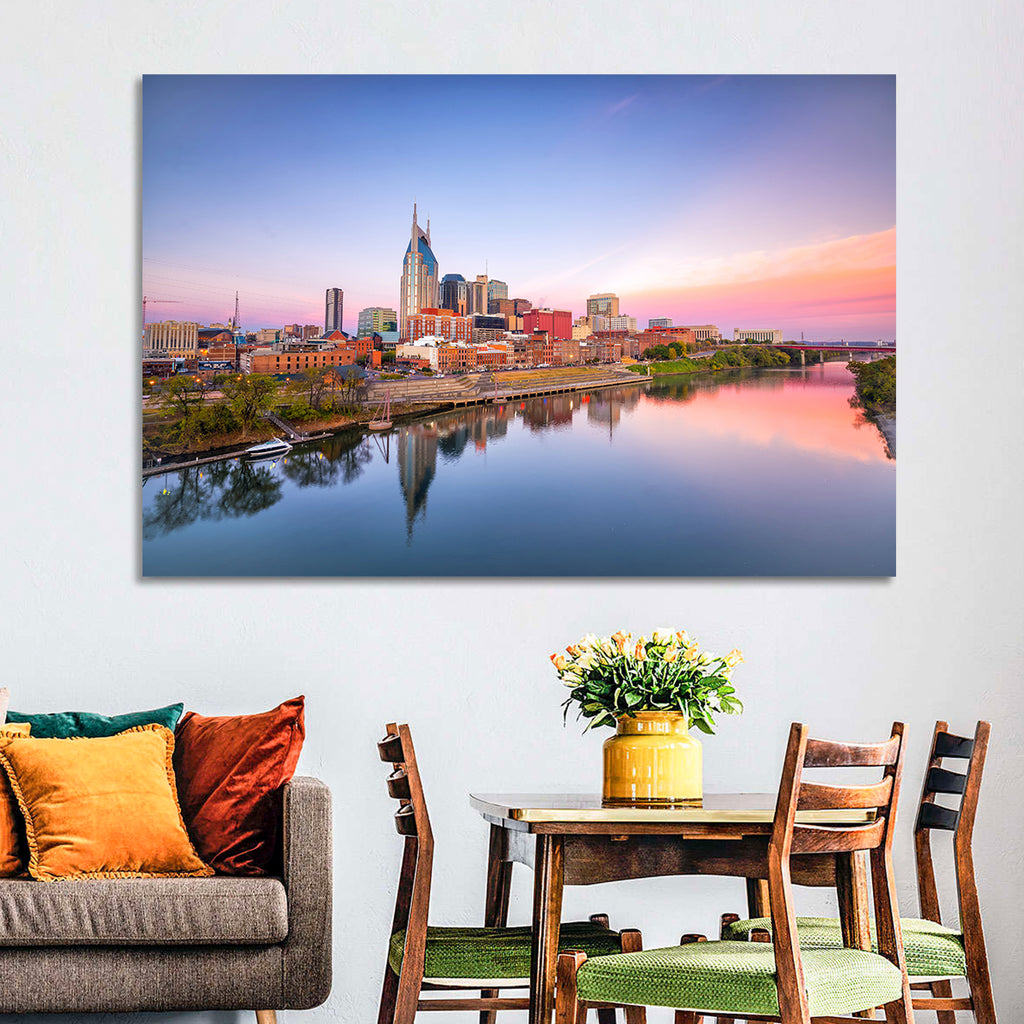 Nashville Skyline at Dusk Wall Art