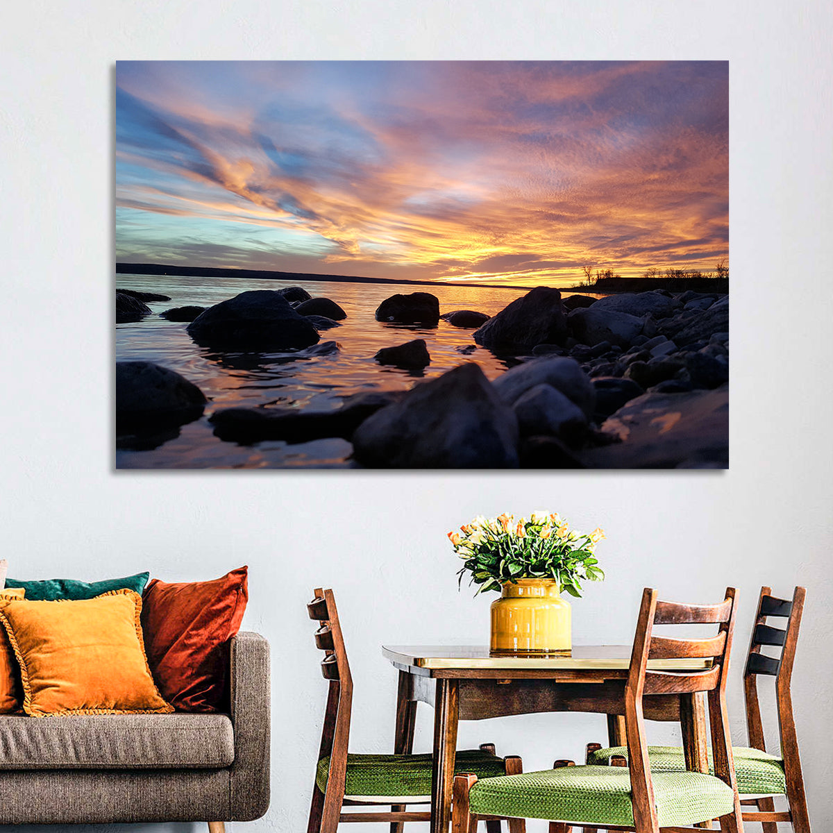 Lake Sakakawea Sunset Wall Art