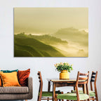 Tea Plantation Morning Mist Wall Art