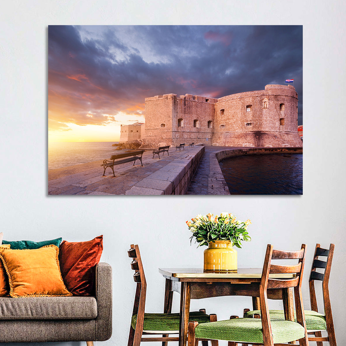 Fort Bokar at Sunset, Dubrovnik Wall Art