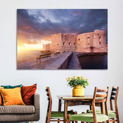 Fort Bokar at Sunset, Dubrovnik Wall Art