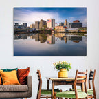 Newark Skyline Reflection Wall Art