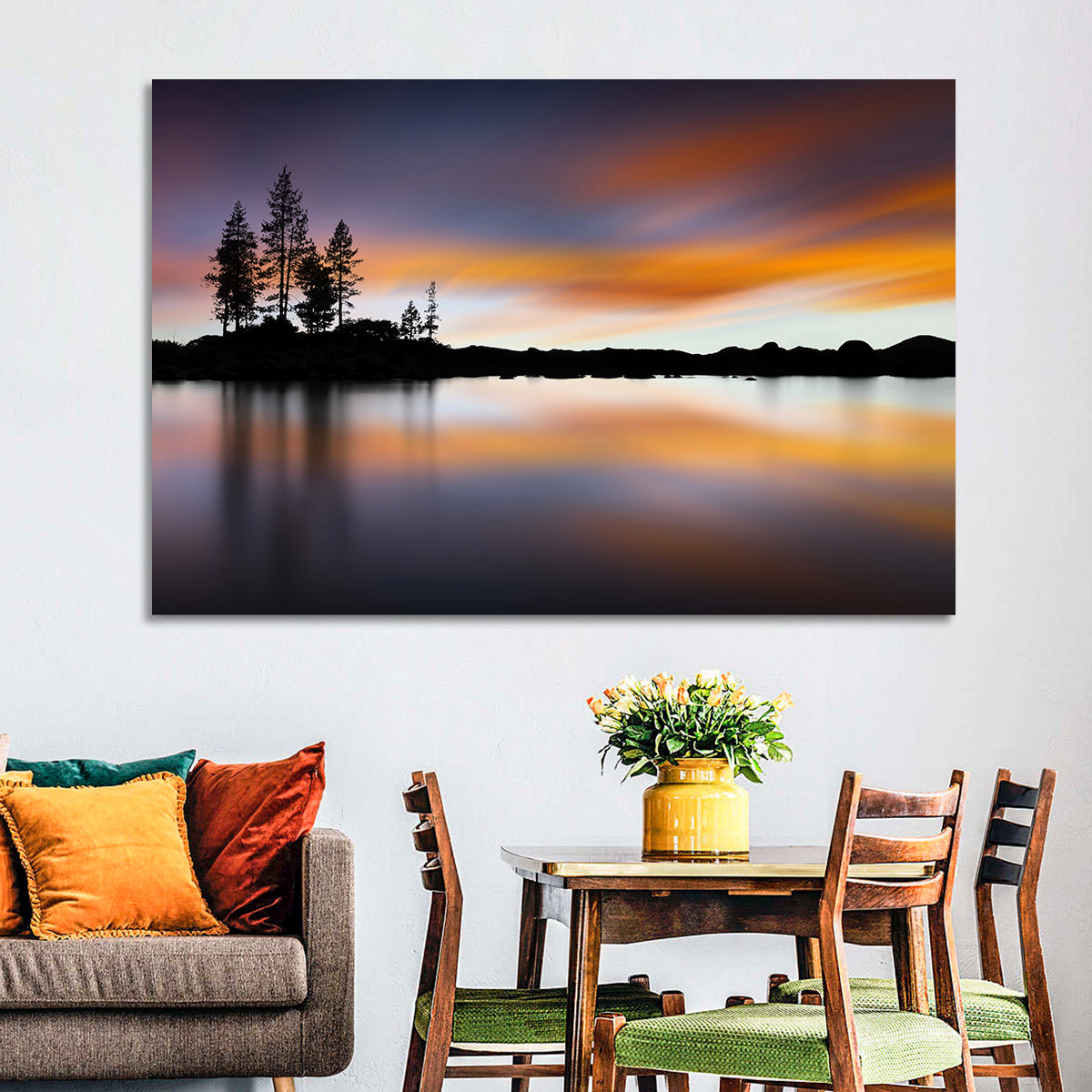 Lake Tahoe Golden Hour Reflection Wall Art