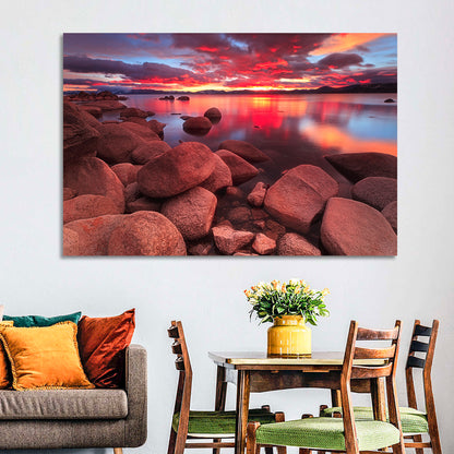 Lake Tahoe Sunset Reflection Wall Art