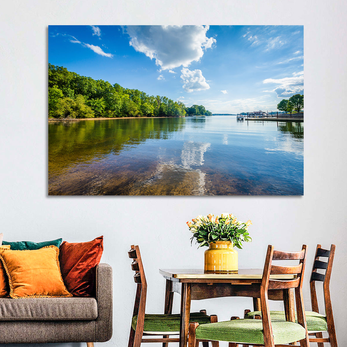 Lake Norman Dockside Reflection Wall Art