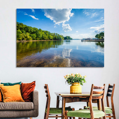 Lake Norman Dockside Reflection Wall Art