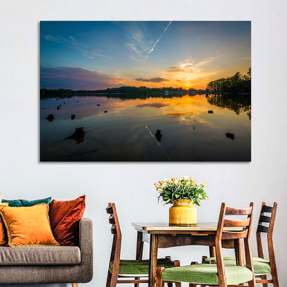 Lake Norman Sunset Reflection Wall Art