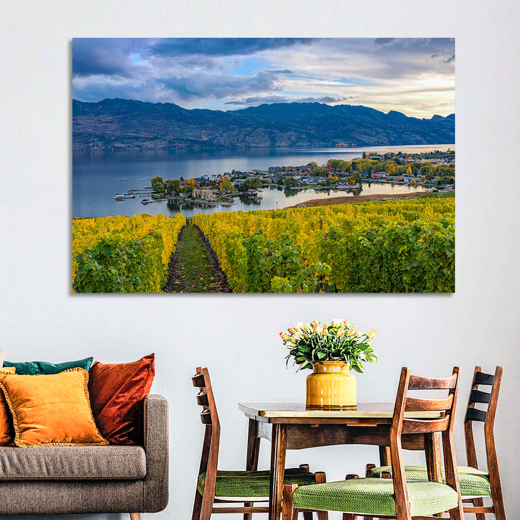 Okanagan Lake Vineyard, Kelowna Wall Art