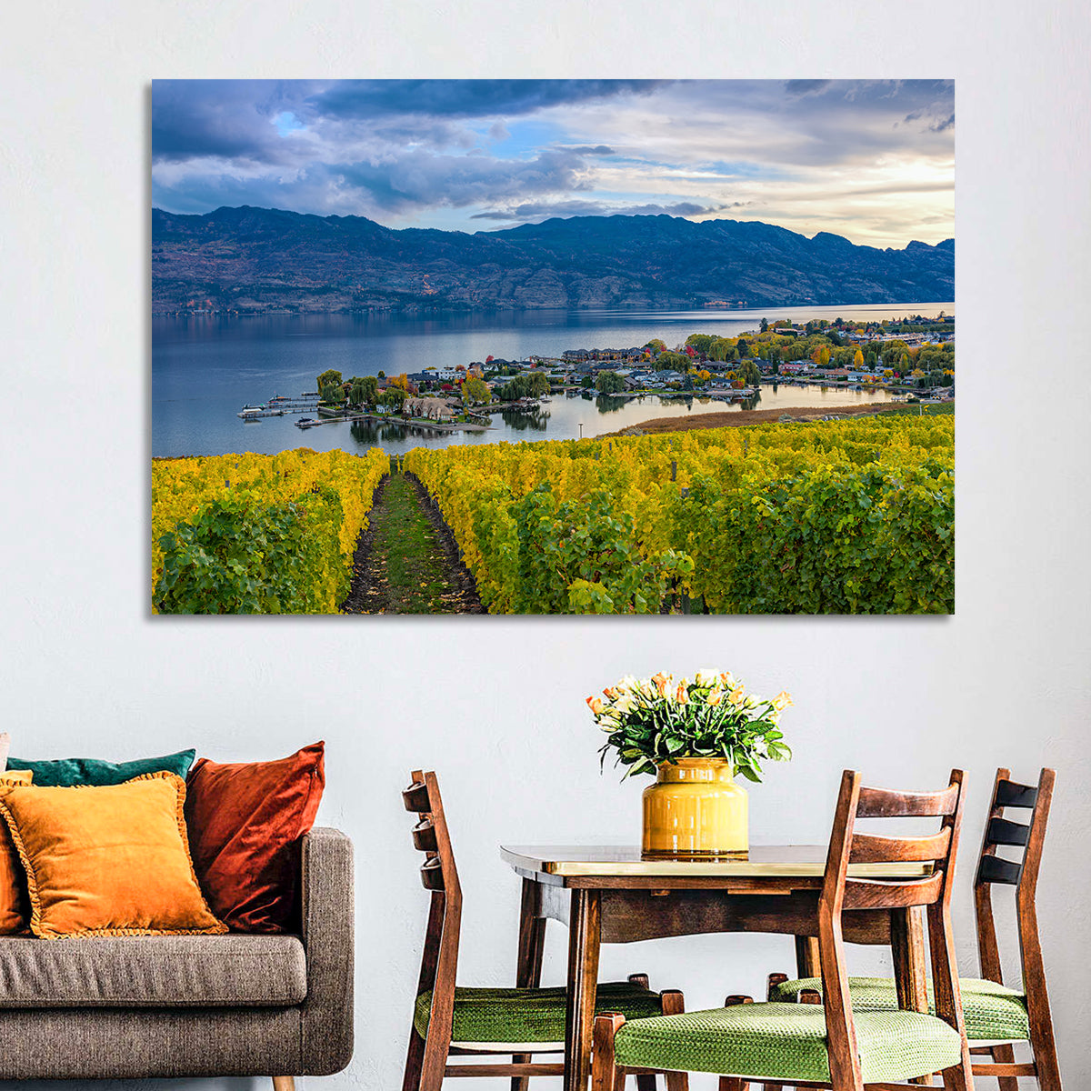 Okanagan Lake Vineyard, Kelowna Wall Art