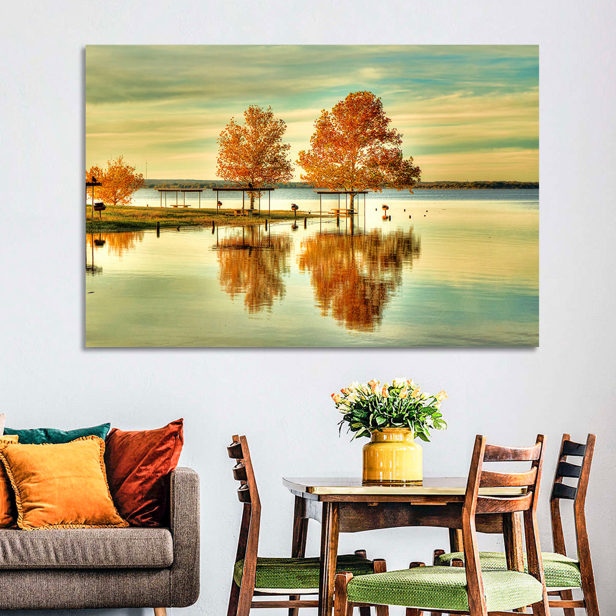 Lake Waco Autumn Reflection Wall Art