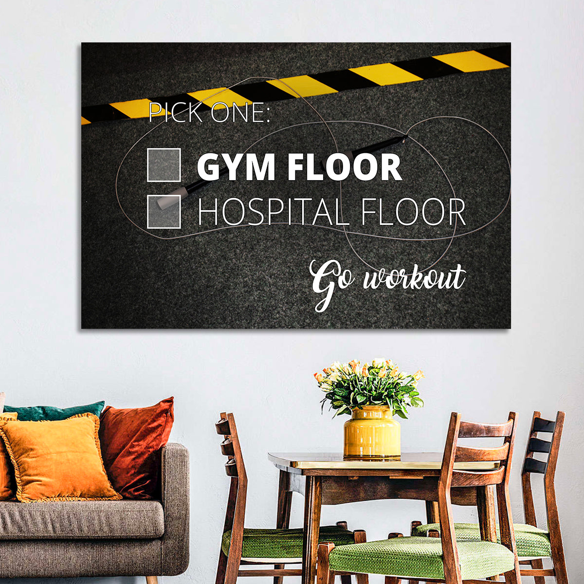 Gym Floor or Hospital Floor Quote Wall Art