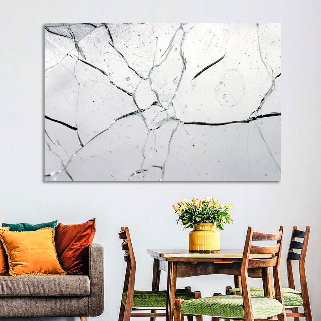 Fractured Glass Macro Study Wall Art