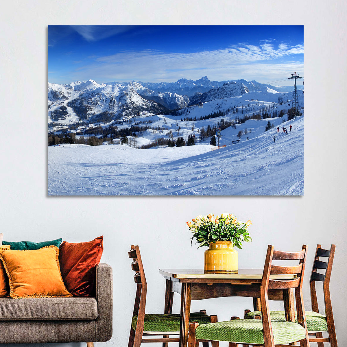 Nassfeld Ski Resort View Wall Art in a room, landscape